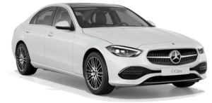 Auto sedán clase C vista frontal - Mercedes Benz