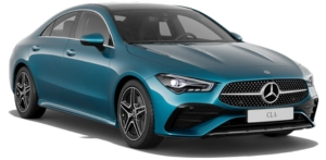 Auto sedán CLA vista frontal - Mercedes Benz